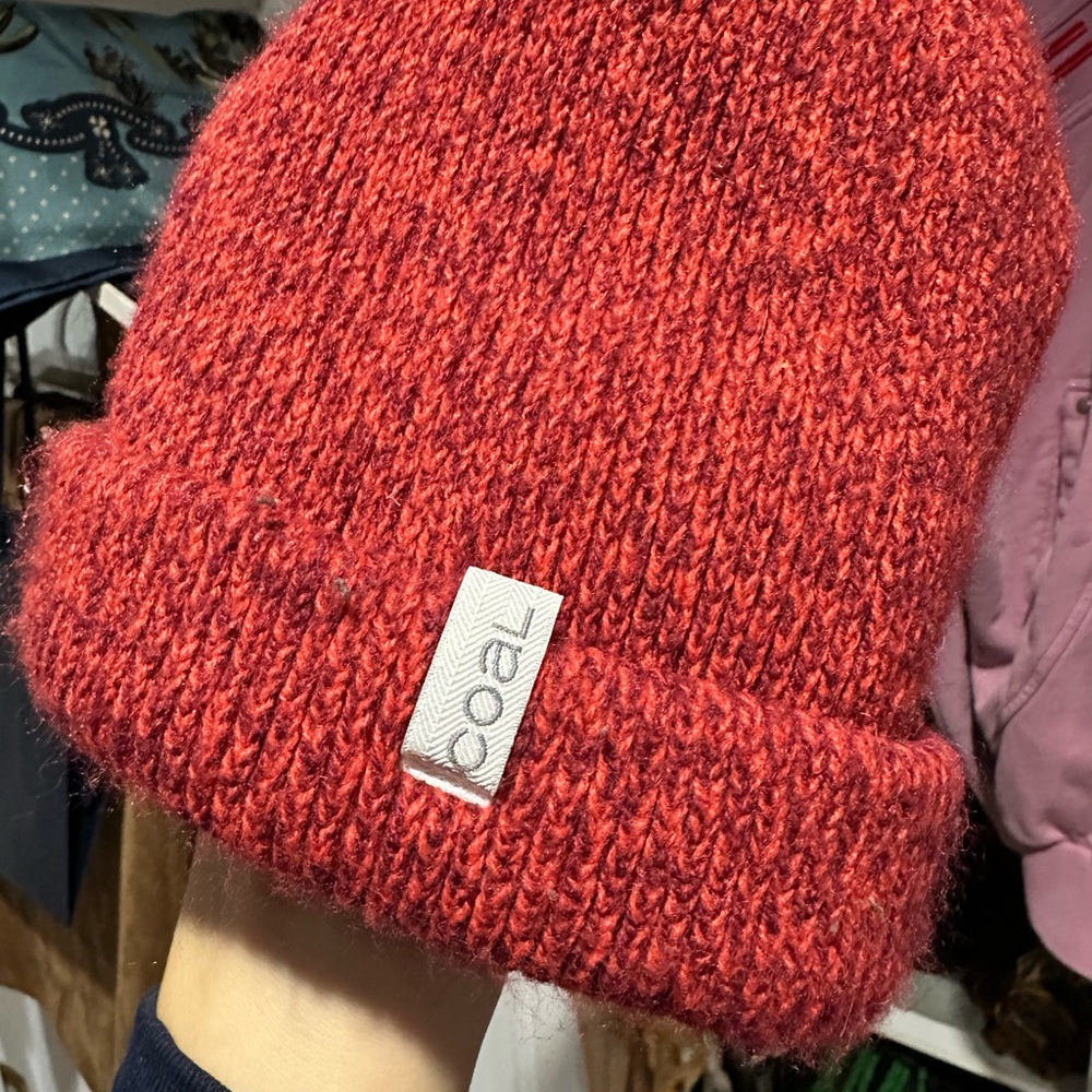 Coal Red Knit Beanie